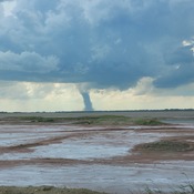 Funnel clouds in central Saskatchewan