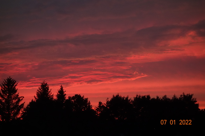 sunset in Canada Day Thornhill, ON