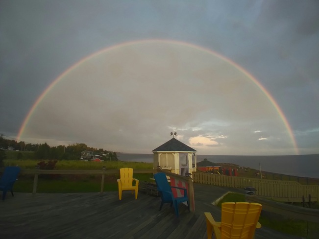 Rainbow over Baie des Chaleurs Caplan, QC