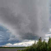 Thunderstorm rolling in over the Moose River