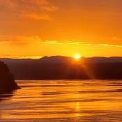 lever de soleil sur le Saguenay