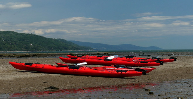 Kayak de mer. Saint-Irénée, Charlevoix-Est, QC