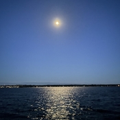 Full moon on the St. Lawrence