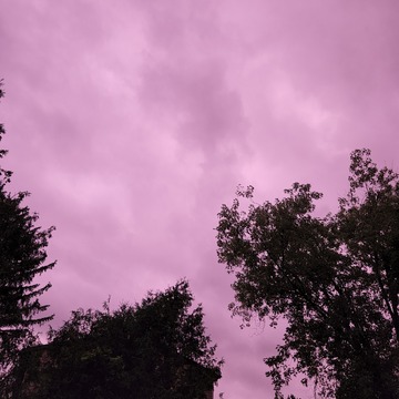 Purple-ish clouds
