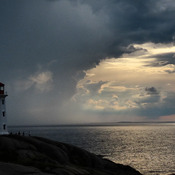 skies after Friday night thunderstorm in Peggy's Cove