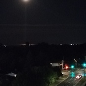 Moon shining on Lake Ontario
