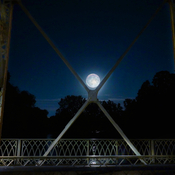Truss bridge moon