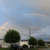The best rainbow picture I could get this evening.