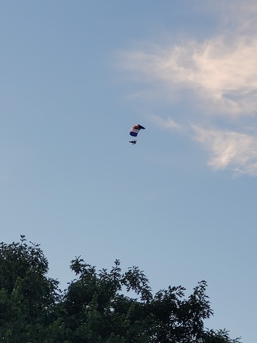 Paraglider in my Aunt Sylvia's back yard.Theresa Williams -Aug15th-22 St. Stephen, NB