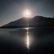 Moon Over Kootenay Lake