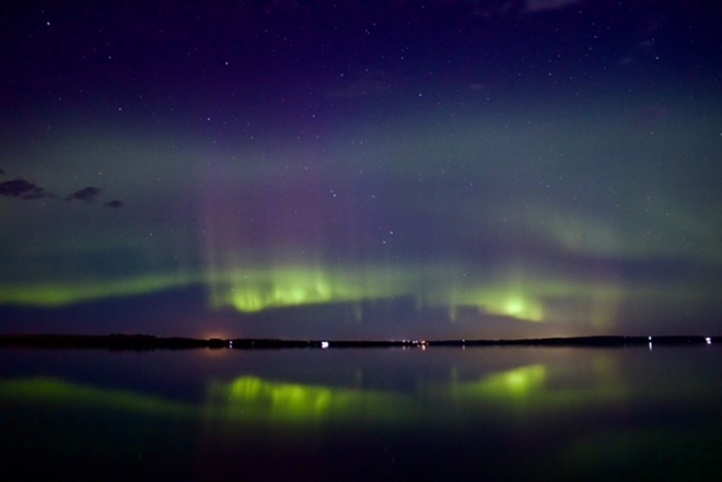 Northern Lights Gull Lake, Alberta, Canada