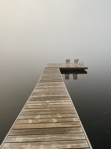 Foggy morning on Baptiste Lake Maynooth, ON
