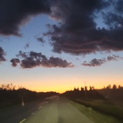 Sunset on the way home