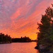 sunset on the French River