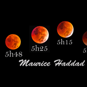 Les 3 phases de l&#39;éclipse lunaire du 8 nov 2022