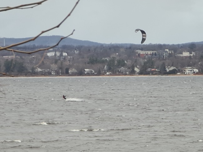 Kite boarding, a cold weather sport... HMW Ottawa, ON