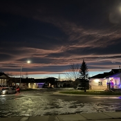 Night time chinook arch clouds