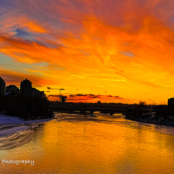 Sunset of the Bow River