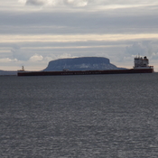 SHIP with PIE ISLAND in the BACKGROUND
