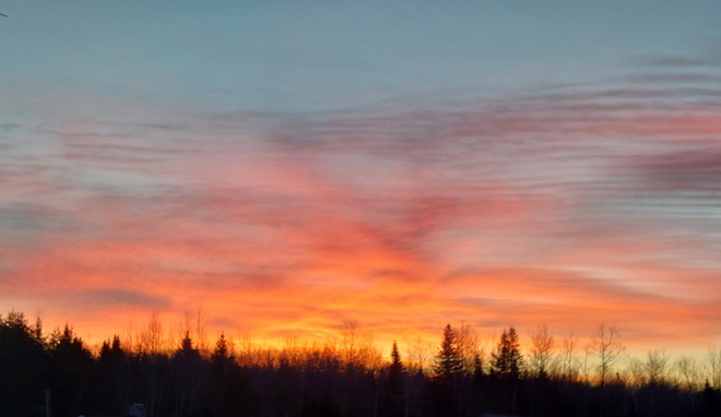lever du soleil Val-Doucet, NB