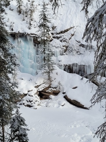 Frozen falls Banff, AB