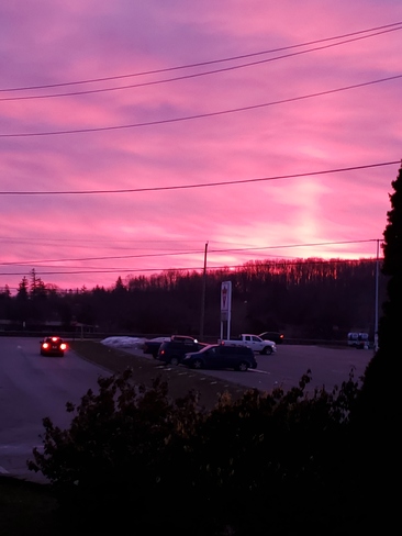 WoW amazing Pink sky this morning! Campbellford, ON