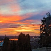 What a colourful sunset in Vancouver!