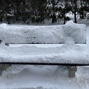Snow upholstered bench