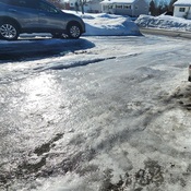 driveway becomes skating rink