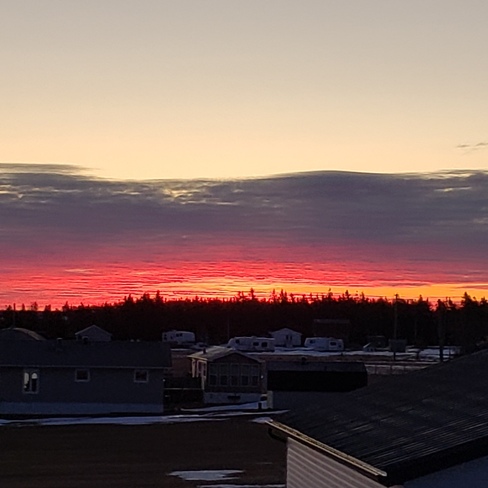 sunrise begins Murray Corner, NB
