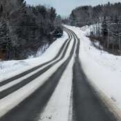 Snow-covered roads