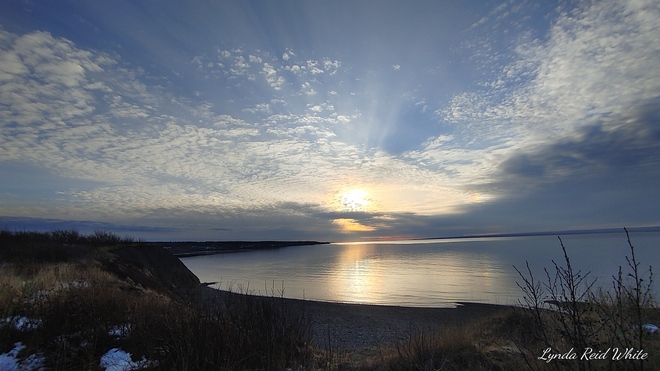 Sun down Joggins, Nova Scotia