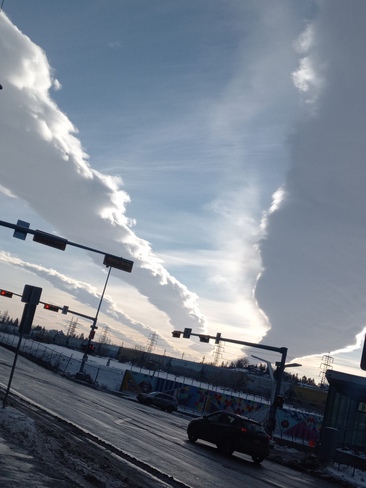 Weird Clouds in Calgary Downtown, Calgary, AB