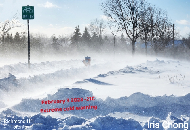 Feb 3 2023 -21C Squall - Frigid temperature - Extreme cold warning Iris Chong Richmond Hill, ON