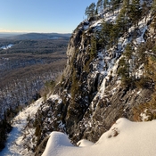 Snowshoeing to the Robertson Cliffs overlook