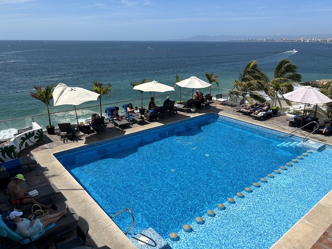 Rooftop pool at my Hotel in PV Puerto Vallarta, Jalisco, MX