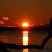 sun rise over Rondeau bay