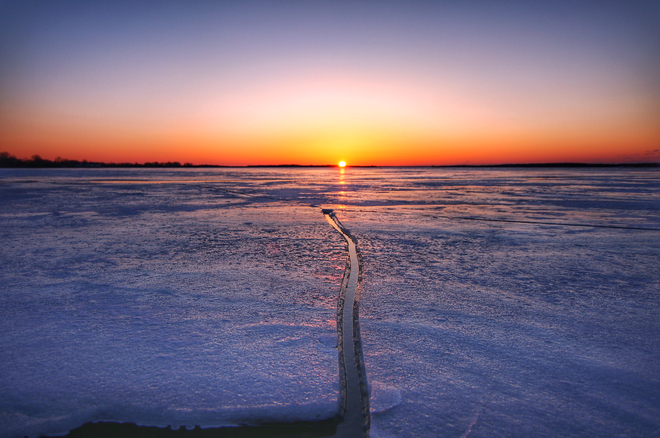 Last sunrise of winter Belleville, ON