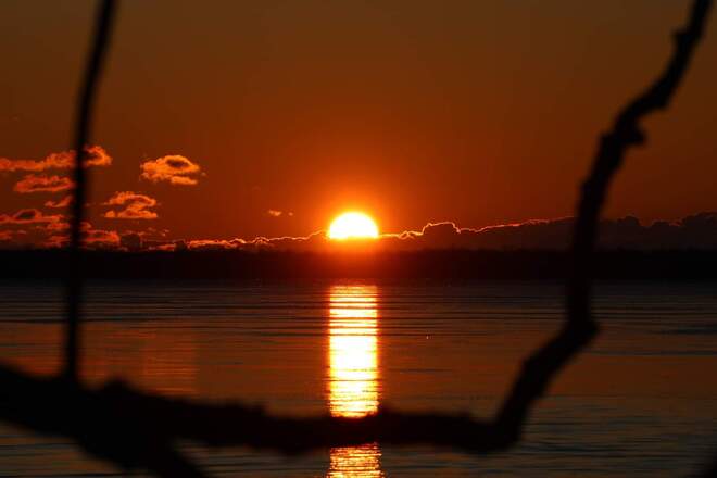 sunrise on Rondeau bay Shrewsbury, ON