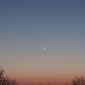 Crescent Moon Sunset