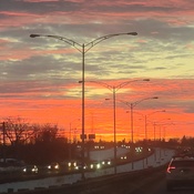 magnifique coucher de soleil sur la 440 ouest.
