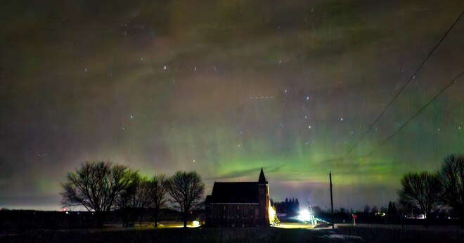Northern Lights over Oxford County Ontario Canada Woodstock, ON