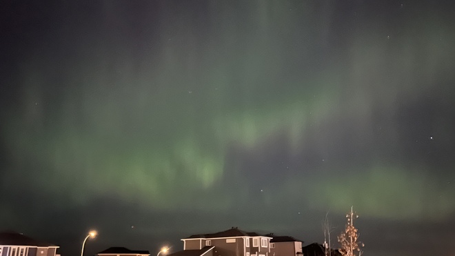 Beautiful display of Northern Lights Strathmore, AB