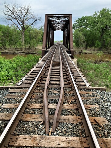 CPR rail-bridge, built circa 1878 Dominion City, Manitoba