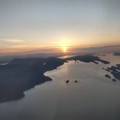 sunset from the plane in BC