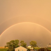 Double rainbow in the prairies.