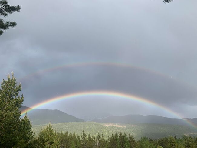 Double rainbow arch! Rosswood, BC