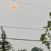 Sun Shines through Ontario’s Wildfire Haze