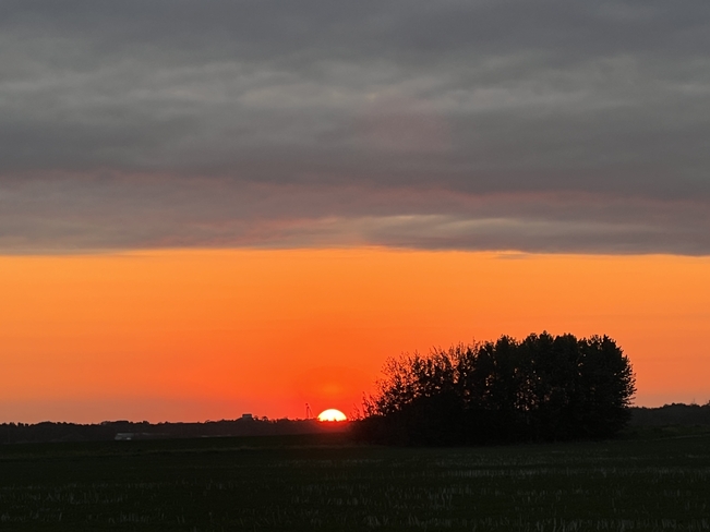 June sunset Morinville, Alberta, CA