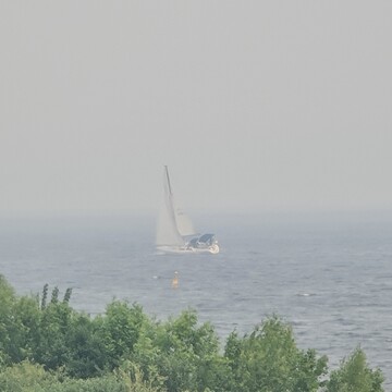 More smoke haze, looking towards Quebec... HMW